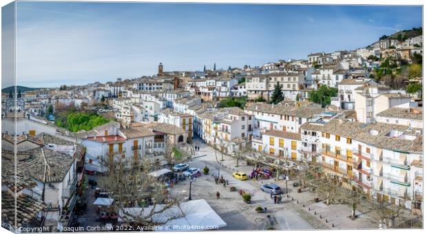 Cazorla, Spain - March 14, 2022: Town square in Cazorla, with a  Canvas Print by Joaquin Corbalan