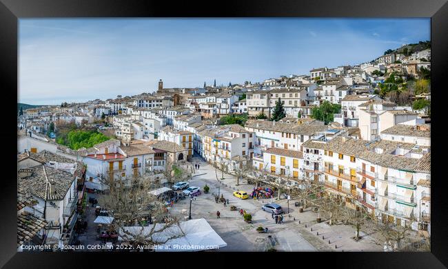 Cazorla, Spain - March 14, 2022: Town square in Cazorla, with a  Framed Print by Joaquin Corbalan