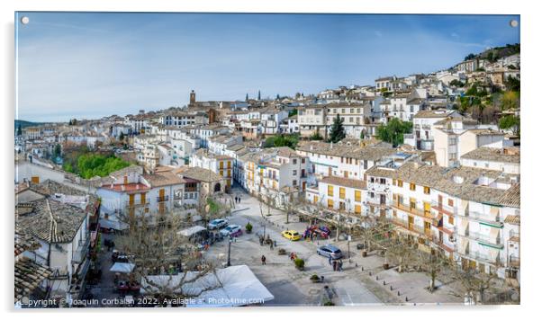 Cazorla, Spain - March 14, 2022: Town square in Cazorla, with a  Acrylic by Joaquin Corbalan