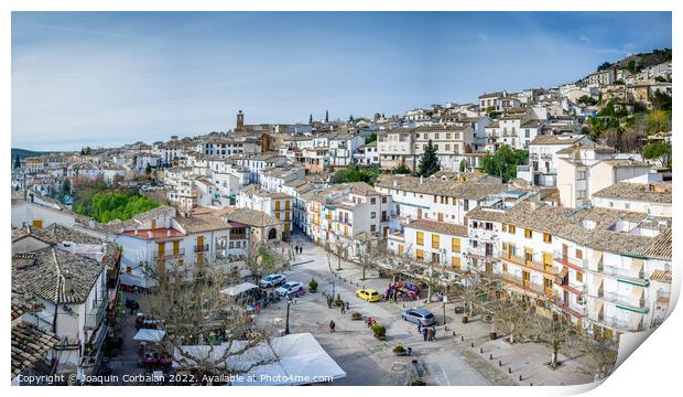Cazorla, Spain - March 14, 2022: Town square in Cazorla, with a  Print by Joaquin Corbalan