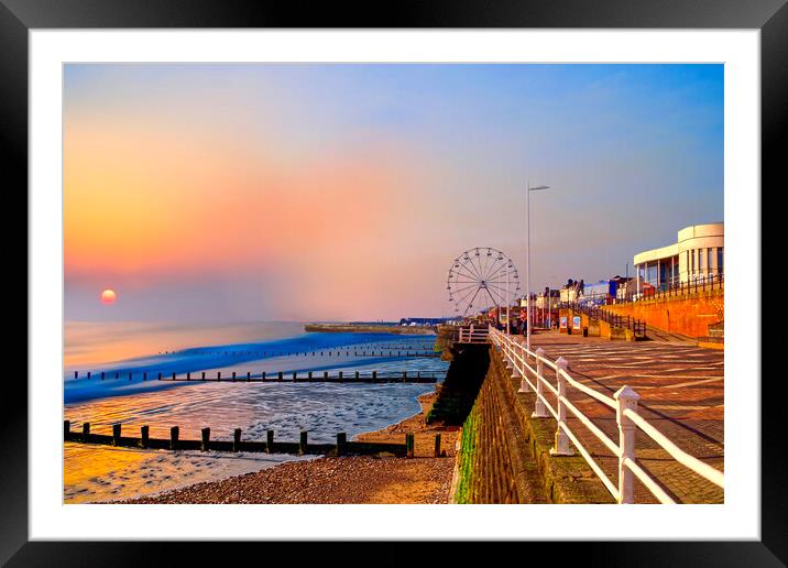 Bridlington Promenade Sunrise East Riding Of Yorks Framed Mounted Print by Alison Chambers