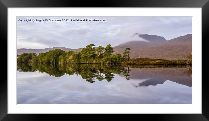 Loch Cul Dromannan Coigach Peninsula panorama Framed Mounted Print by Angus McComiskey
