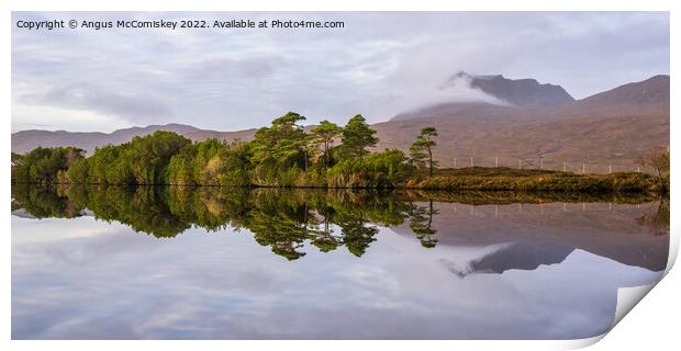 Loch Cul Dromannan Coigach Peninsula panorama Print by Angus McComiskey