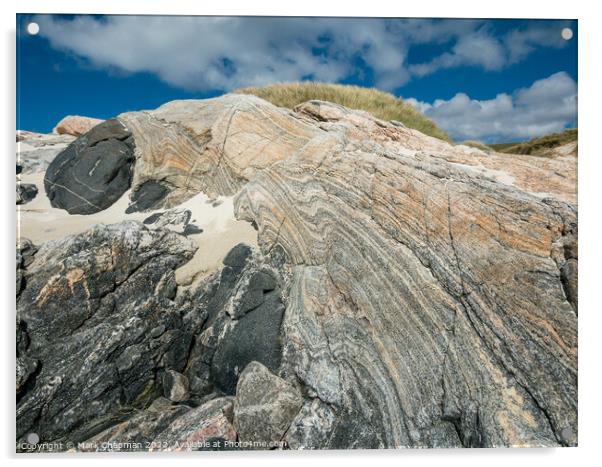 Lewisian Gneiss rock formation - Isle of Harris Acrylic by Photimageon UK