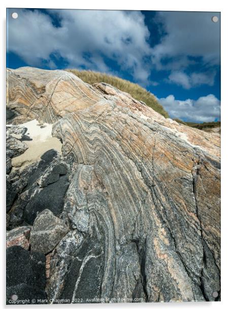Lewisian Gneiss rock formation - Isle of Harris Acrylic by Photimageon UK