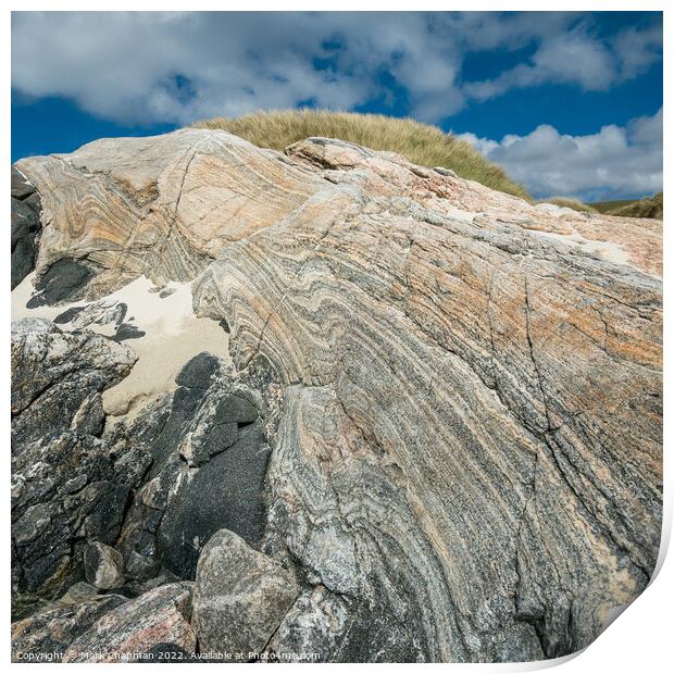 Lewisian Gneiss rock formation - Isle of Harris Print by Photimageon UK