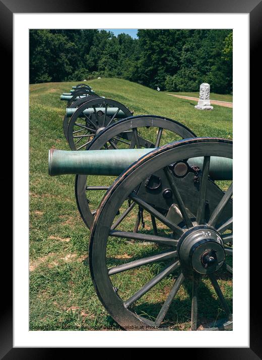 Battery de Golyer Field Cannon on Vicksburg Battlefield Framed Mounted Print by Dietmar Rauscher