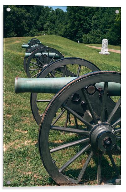 Battery de Golyer Field Cannon on Vicksburg Battlefield Acrylic by Dietmar Rauscher