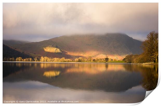 Morning Light at Buttermere Print by Gary Clarricoates