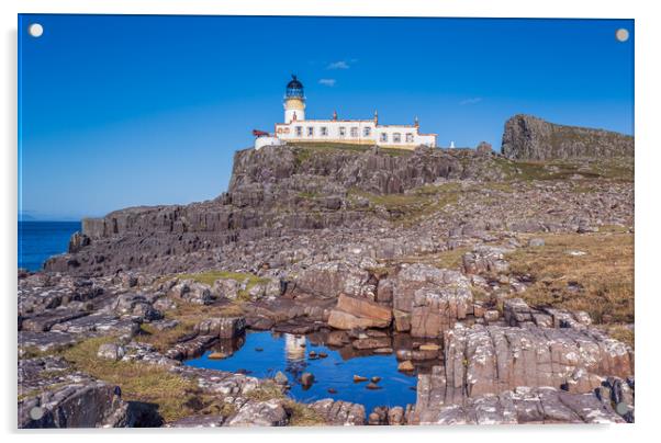 Neist Point Lightghouse with Reflection Acrylic by John Frid