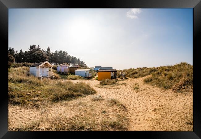 Hunstanton beach huts Framed Print by Chris Yaxley