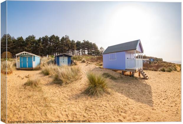 Hunstanton beach huts Canvas Print by Chris Yaxley