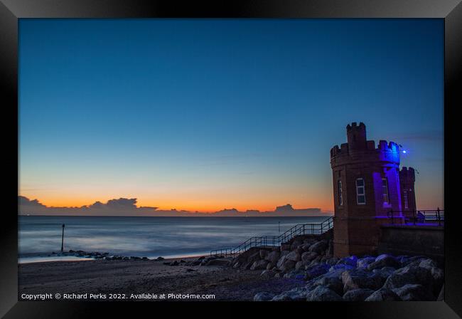 Withernsea daybreak Framed Print by Richard Perks