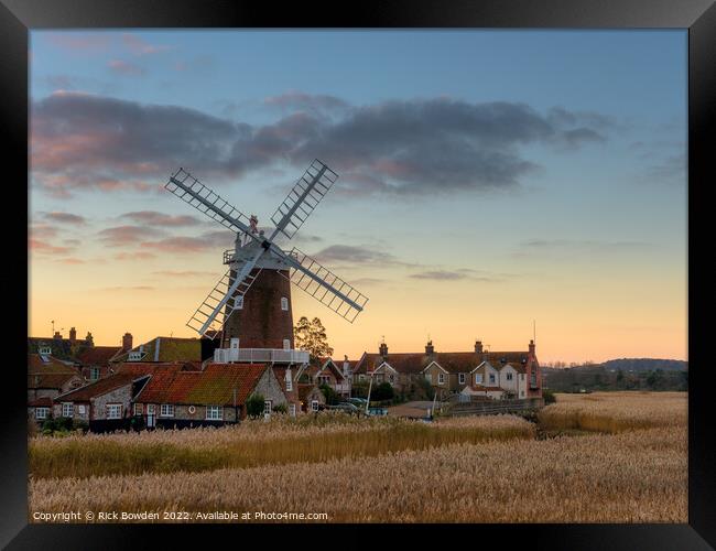 Cley Mill Sunrise Framed Print by Rick Bowden