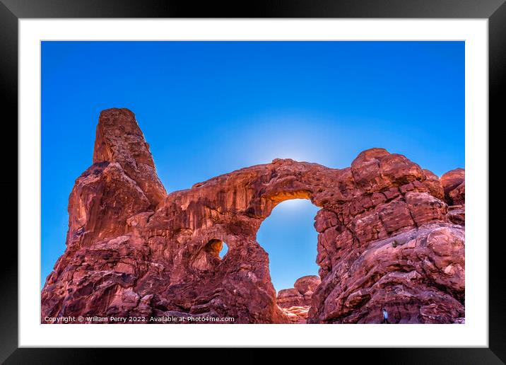 Turret Arch Canyon Windows Section Arches National Park Moab Uta Framed Mounted Print by William Perry