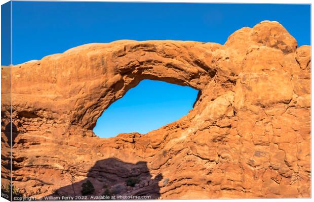 South Window Arch Section Arches National Park Moab Utah  Canvas Print by William Perry