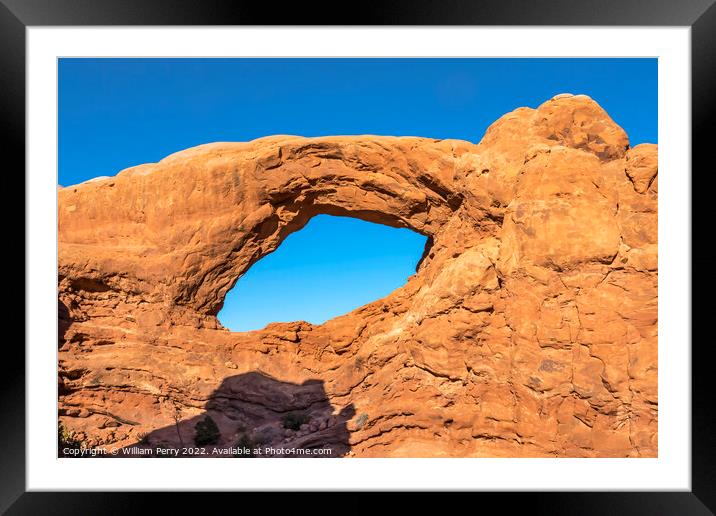 South Window Arch Section Arches National Park Moab Utah  Framed Mounted Print by William Perry