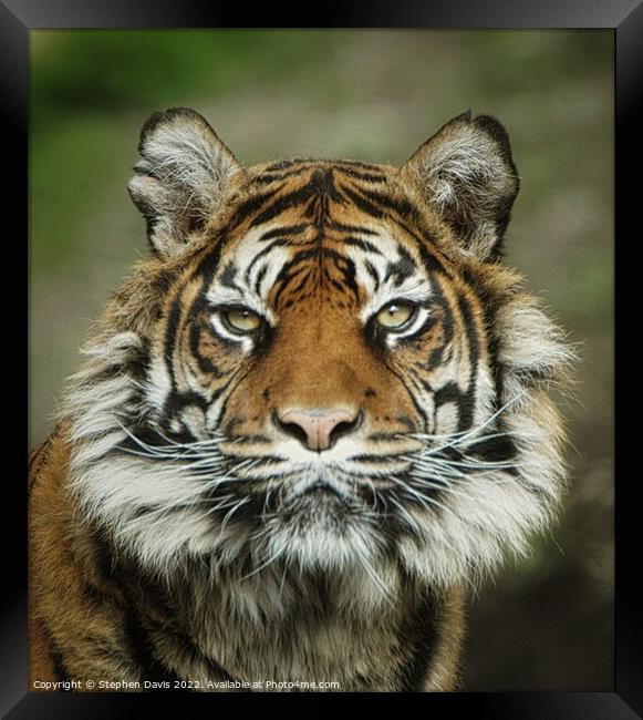 Sumatran Tiger Framed Print by Stephen Davis