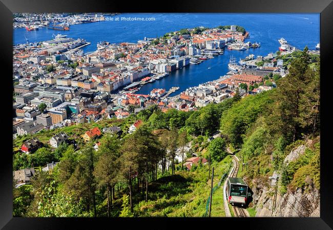 Bergen from Mount Floyen Norway Framed Print by Pearl Bucknall
