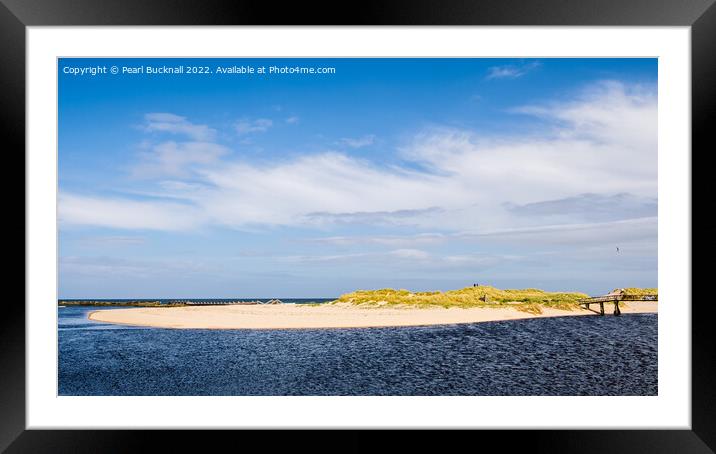 Lossiemouth East Beach Moray Firth Pano Framed Mounted Print by Pearl Bucknall