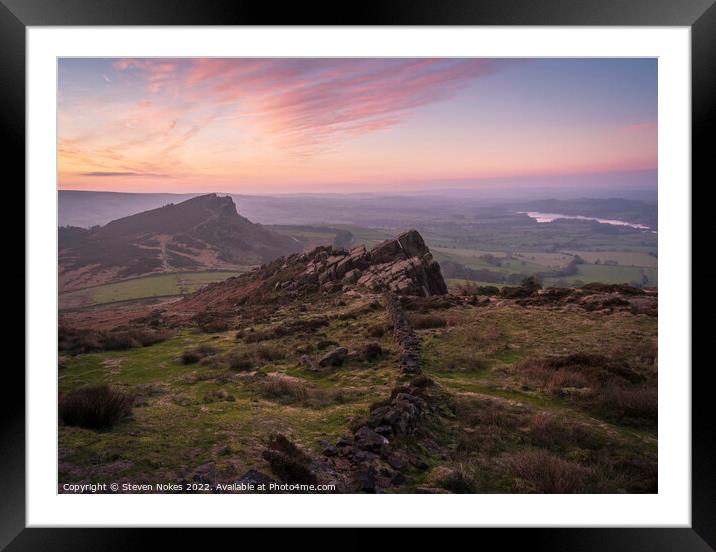 Majestic Sunrise over The Roaches Framed Mounted Print by Steven Nokes