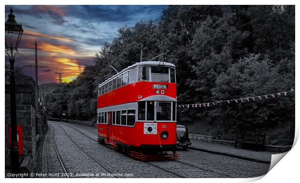 Tram to crich Print by Peter Hunt