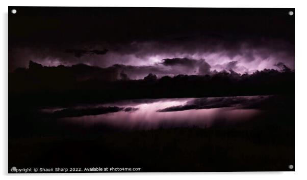 Lightning Lit Clouds Acrylic by Shaun Sharp