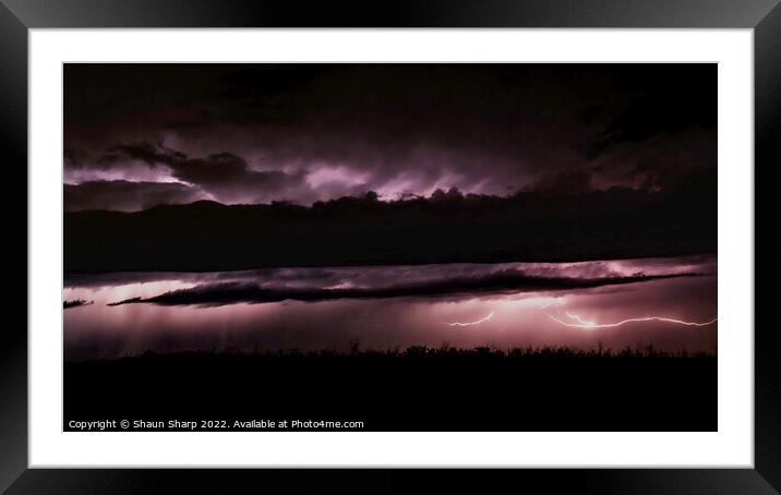 A Lightning Cloudscape Framed Mounted Print by Shaun Sharp