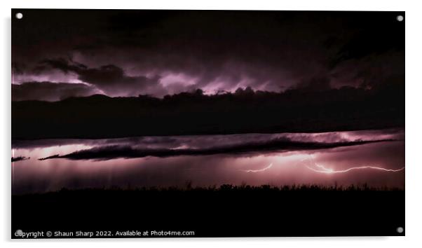 A Lightning Cloudscape Acrylic by Shaun Sharp