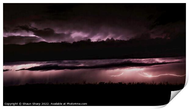 A Lightning Cloudscape Print by Shaun Sharp