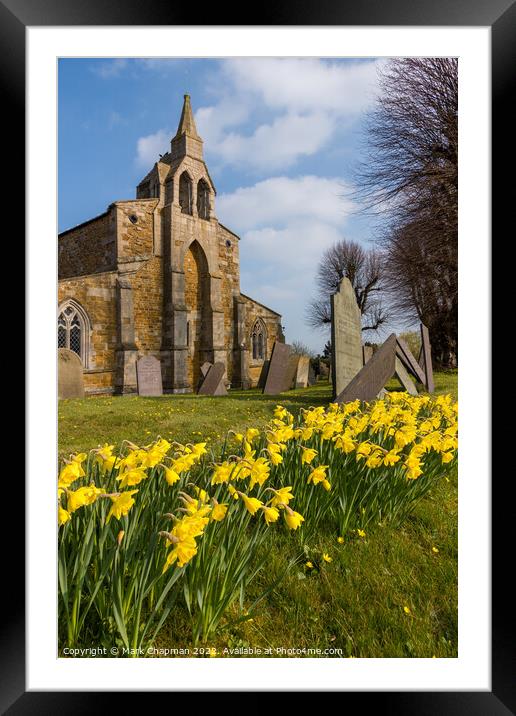 Burton Lazars Church and Daffodils, Leicestershire Framed Mounted Print by Photimageon UK