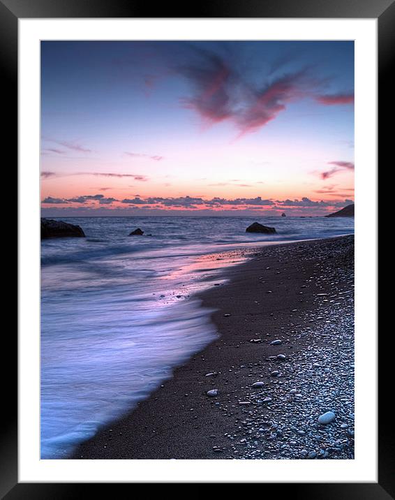 Pebbles On Aphrodites Beach Framed Mounted Print by Aj’s Images