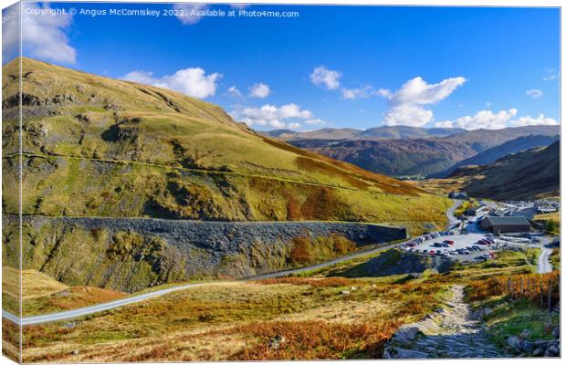 Honister Pass Lake District Canvas Print by Angus McComiskey