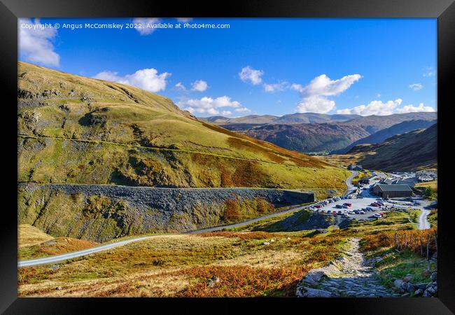 Honister Pass Lake District Framed Print by Angus McComiskey