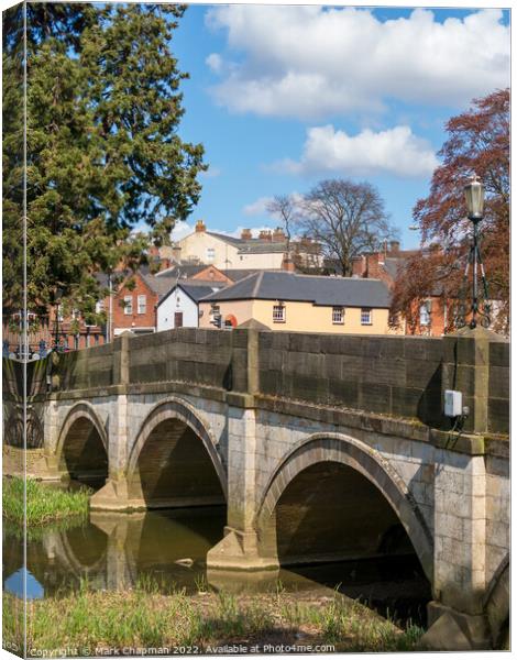 Lady Wilton Bridge and River Eye, Melton Mowbray Canvas Print by Photimageon UK