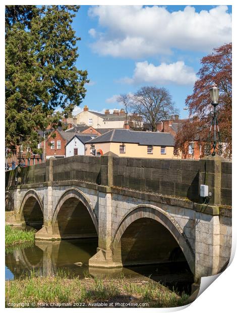 Lady Wilton Bridge and River Eye, Melton Mowbray Print by Photimageon UK