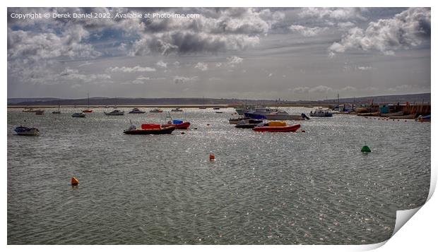 Looking Out Over The Solent At Keyhaven Print by Derek Daniel