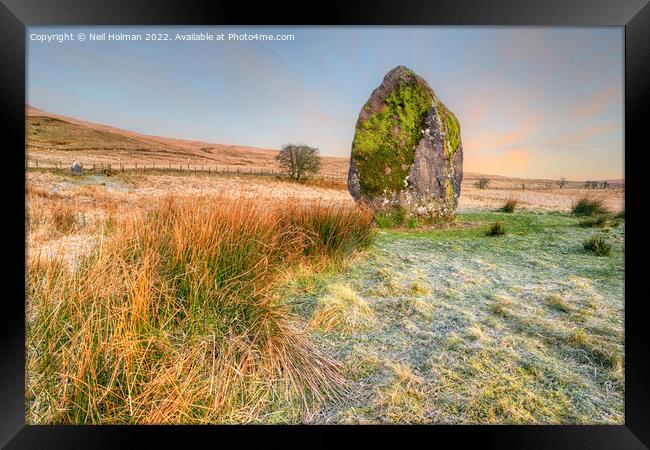  Maen Llia Standing Stone, Brecon Beacons  Framed Print by Neil Holman