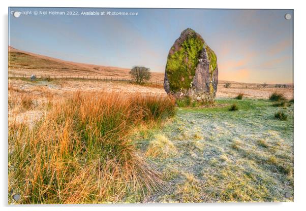  Maen Llia Standing Stone, Brecon Beacons  Acrylic by Neil Holman