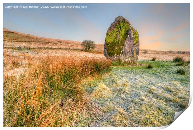  Maen Llia Standing Stone, Brecon Beacons  Print by Neil Holman