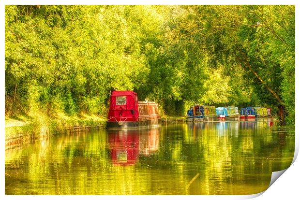 Dreamy Afternoon on the Canal 5 Print by Helkoryo Photography