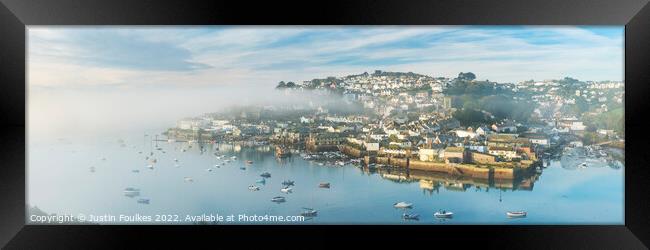 Mist drifting in the harbour at Salcombe, South Hams, Devon  Framed Print by Justin Foulkes