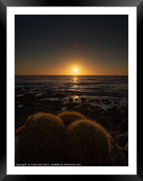 Sunset in Lanzarote  Framed Mounted Print by Andy Dow
