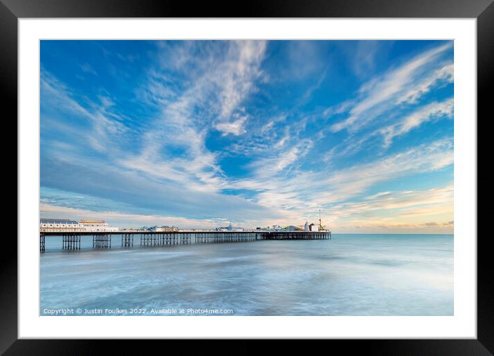 Brighton pier skyscape Framed Mounted Print by Justin Foulkes