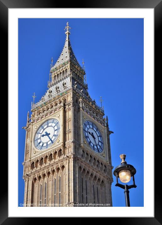 The Iconic Big Ben Framed Mounted Print by Antony Robinson