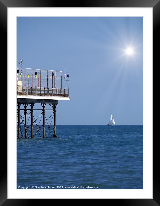 Blue Sea Blue Sky Sunshine and Sails Framed Mounted Print by Stephen Hamer
