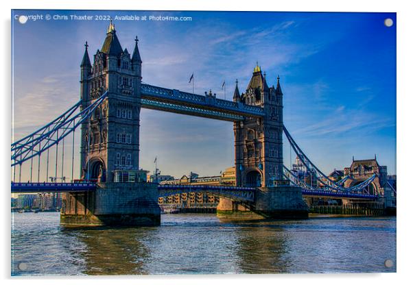 Tower Bridge A Glorious Sunrise Acrylic by Chris Thaxter