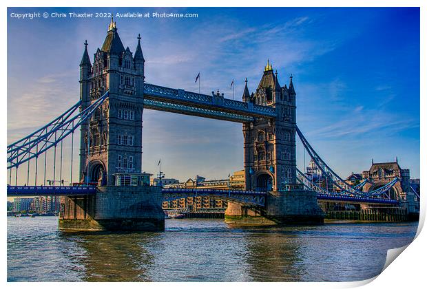 Tower Bridge A Glorious Sunrise Print by Chris Thaxter