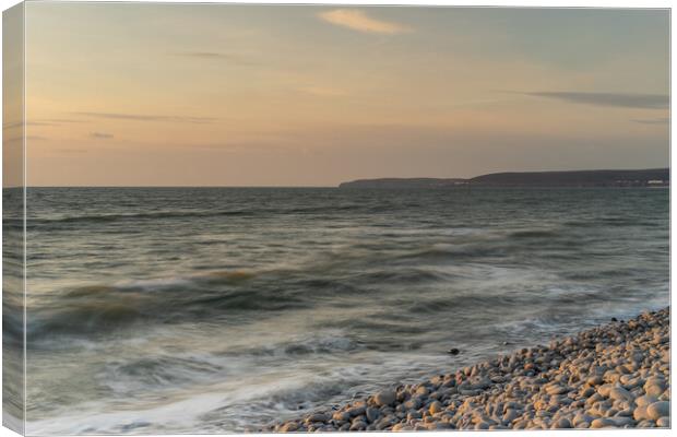 Sunset on the North Devon coast at Westward Ho Canvas Print by Tony Twyman