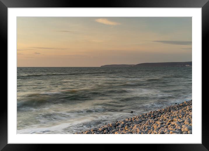 Sunset on the North Devon coast at Westward Ho Framed Mounted Print by Tony Twyman